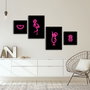 Wallity Cuadro Decorativo 4 Piezas Multicolor